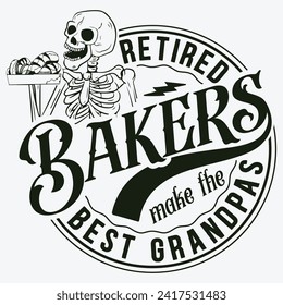 Los panaderos retirados hacen el diseño de las camisetas de los mejores abuelitos