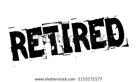 Retired black stamp