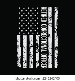 Retired Correctional Officer American Flag