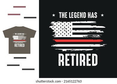 Retired firefighter t shirt design