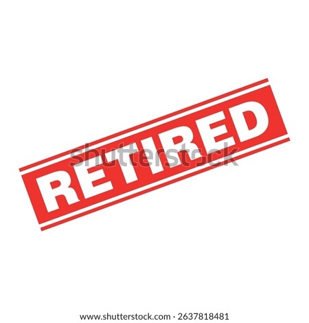 Retired Letter Rubber Stamp Template Design