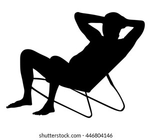 Beach Chair Silhouette Images Stock Photos Vectors Shutterstock