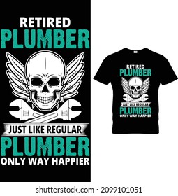 Aufgelaufener Klempner wie üblicher Klempner-T-Shirt-Design