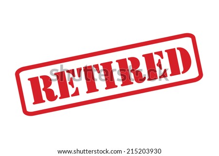 RETIRED Rubber Stamp vector over a white background.