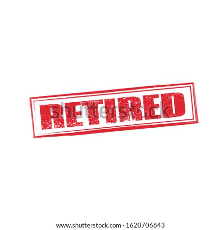 Retired stamp icon. Clipart image isolated on white background