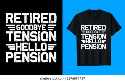 Retired Typography T-Shirt Design, Retired T-Shirt Design