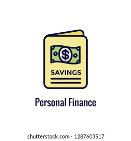 Retirement Account & Savings Icon Set - Mutual Fund, Roth IRA, etc