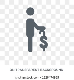 Retirement age icon. Trendy flat vector Retirement age icon on transparent background from business   collection. 