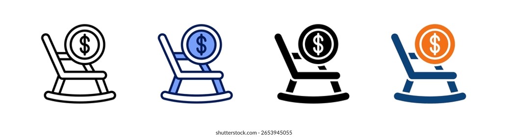 Ruhestand All In One Icon Multi Styles Vektor Set