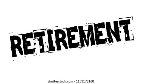 Retirement black stamp