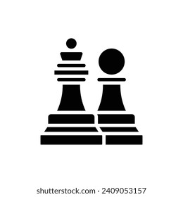 Retirement Chess Filled Icon Vector Illustration