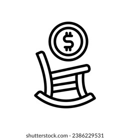 retirement fee line icon. vector icon for your website, mobile, presentation, and logo design.