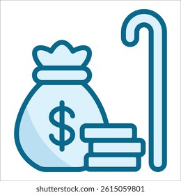 Retirement Fund Icon Element For Design