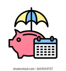 Retirement Fund Icon Element for Design