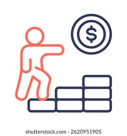 Retirement Fund Icon Element for Design
