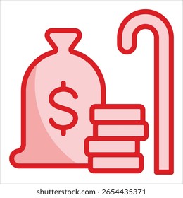 Retirement Fund Icon Element For Design