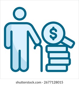 Elemento Ícone Do Fundo De Aposentadoria Para Design