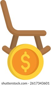 Retirement Fund Icon Flat Vector Illustration