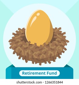 Retirement fund vector graphic icons