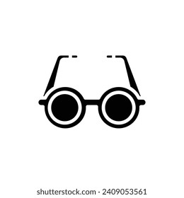 Retirement Glasses Filled Icon Vector Illustration