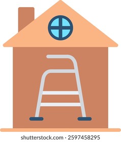 Retirement Home Flat Illustration Vector Design