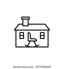 Retirement home icon simple vector symbol