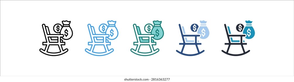 Retirement Icon In Different Style Vector