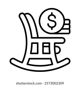 Retirement Icon Element For Design