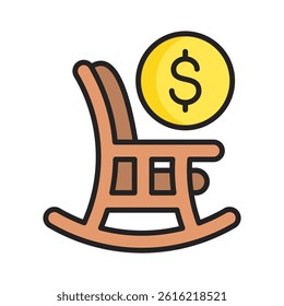 Retirement Icon Element For Design
