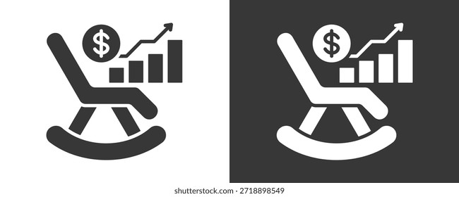Conjunto De Iconos De Retiro Colección De Vector Aislada En Blanco Y Negro