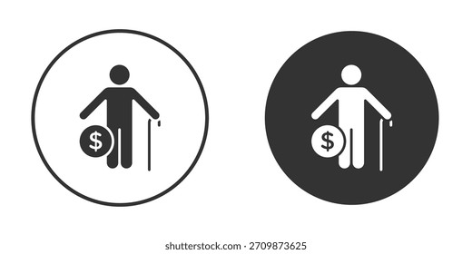 Paquete de signos de icono de jubilación. Símbolos de Vector para Diseños gráficos