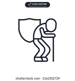retirement icon symbol template for graphic and web design collection logo vector illustration
