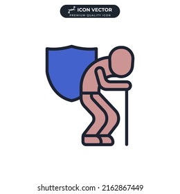 retirement icon symbol template for graphic and web design collection logo vector illustration