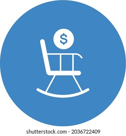 Retirement icon vector image. Can also be used for Entrepreneurship. Suitable for mobile apps, web apps and print media.