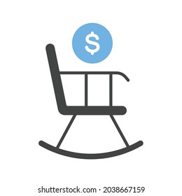 Retirement icon vector image. Can also be used for Entrepreneurship. Suitable for mobile apps, web apps and print media.