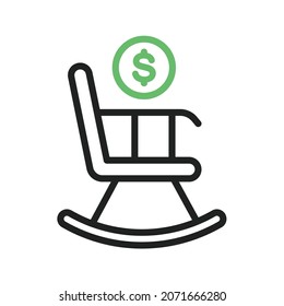 Retirement icon vector image. Can also be used for Entrepreneurship. Suitable for mobile apps, web apps and print media.