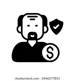 Retirement icon in vector. Logotype

