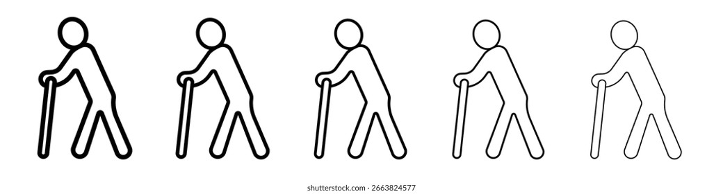 Icono de jubilación en estilo Web. Ilustración vectorial. Eps10