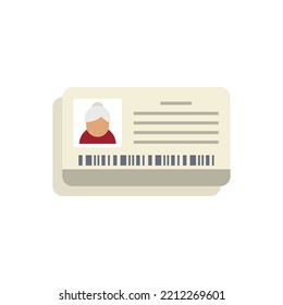 Retirement id card icon. Flat illustration of Retirement id card vector icon isolated on white background