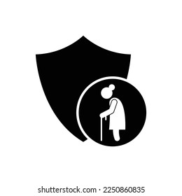 Retirement insurance icon design. isolated on white background. vector illustration