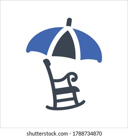 Retirement insurance icon, vector graphics