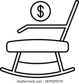 Retirement investment Plan Concept, Golden Handshake Vector Icon Design, Financier and investors Symbol on White Background, Business Capitalism and Finance Sign,