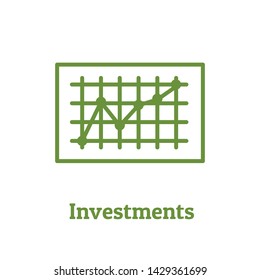Retirement Investments and Dividend Income, Mutual Fund, IRA Icon set