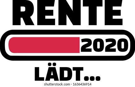 Retirement loading bar 2020 german