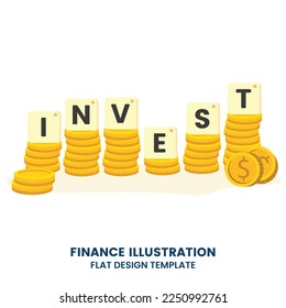 Retirement money coin plan, financial growth, strategy of profit or benefit making in business