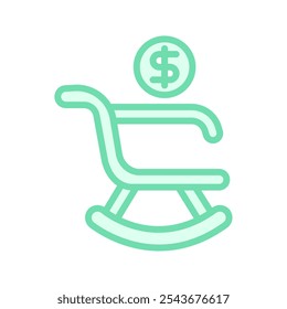 Retirement Money duotone line icon, vetor, pixel perfect, arquivo ilustrador