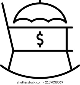 Retirement Money Plan icon vector illustration