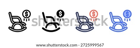 Retirement Multi Style Icon Set
