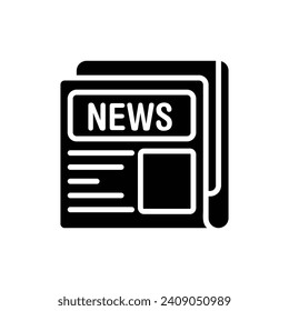 Retirement Newspaper Filled Icon Vector Illustration