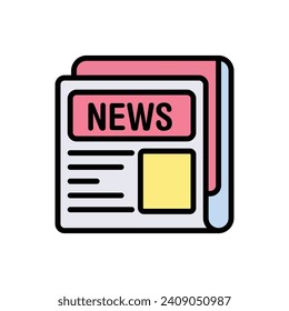 Retirement Newspaper Icon Vector Illustration